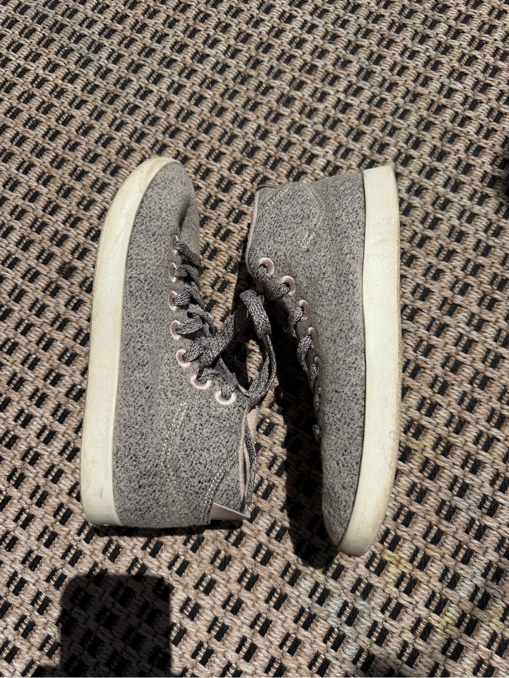 Gray Allbirds Wool Piper Mid Sneakers 7W Comfort Shoes Lace Up Women's Casual